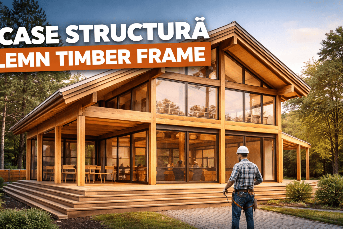 Avantajele construcțiilor de tip case structură lemn timber frame