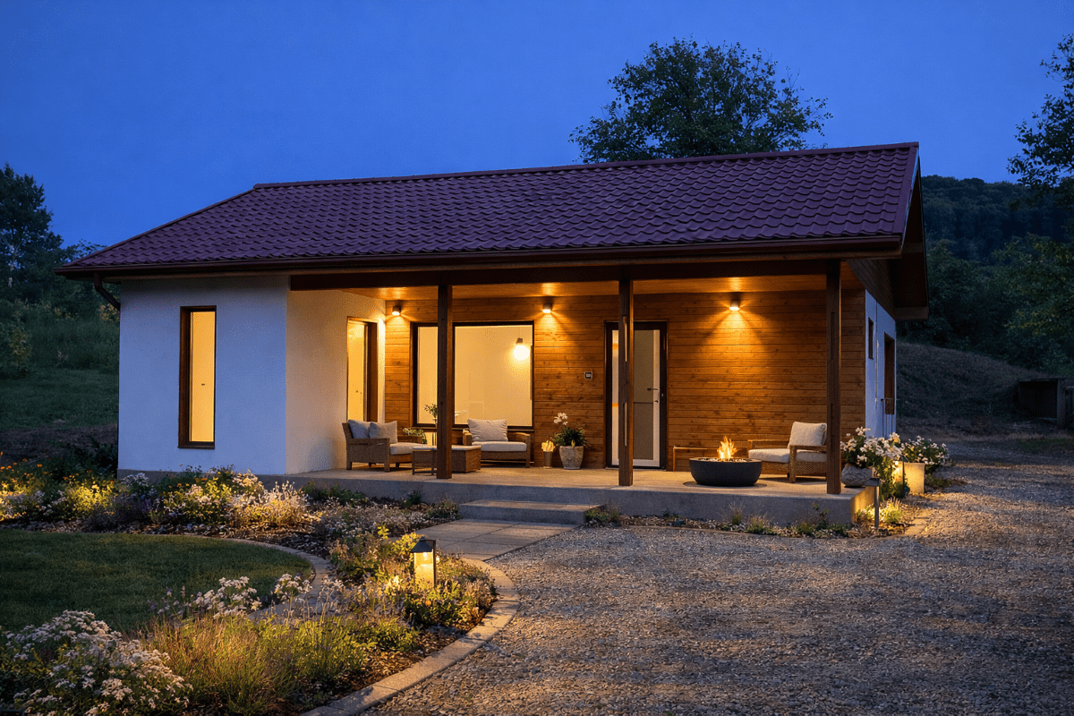 Casă pe structură de lemn timber frame 50 mp